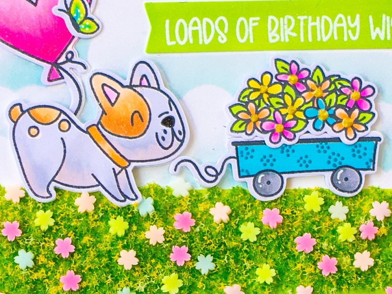 A Pug with&nbsp;flowers